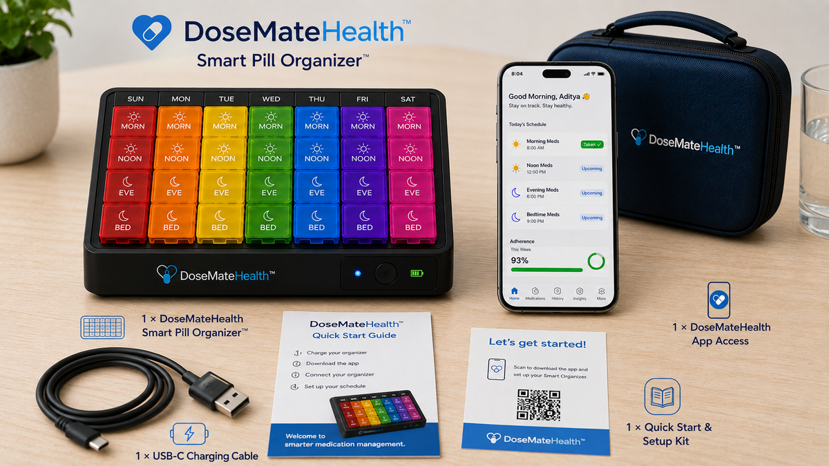 DoseMateHealth Smart Pill Organizer