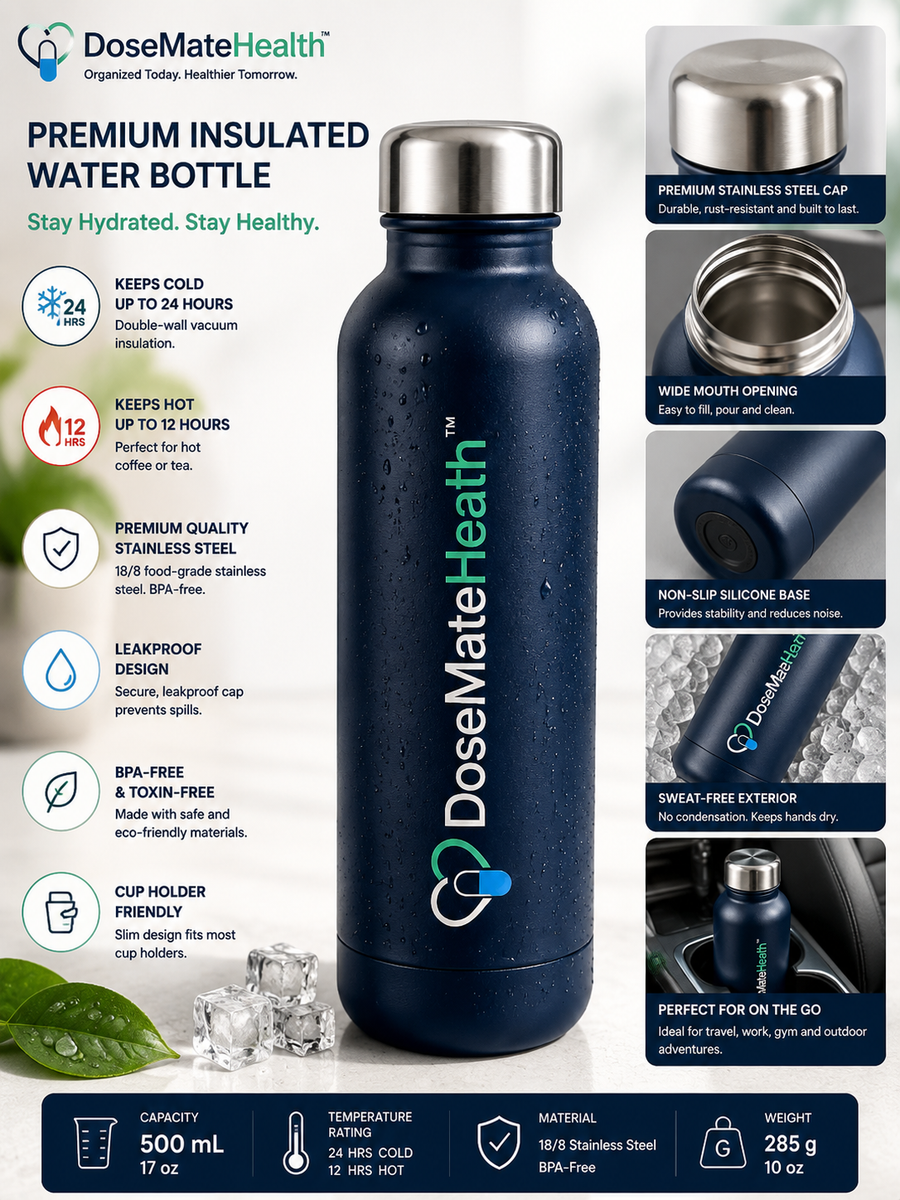 DoseMateHealth™ Insulated Water Bottle