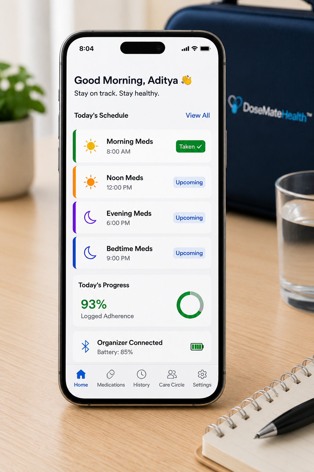 DoseMateHealth Smart Pill Organizer